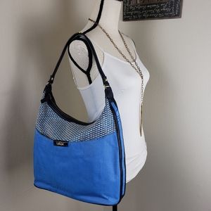 Kipling Averina Blue Woven Shoulder Bag